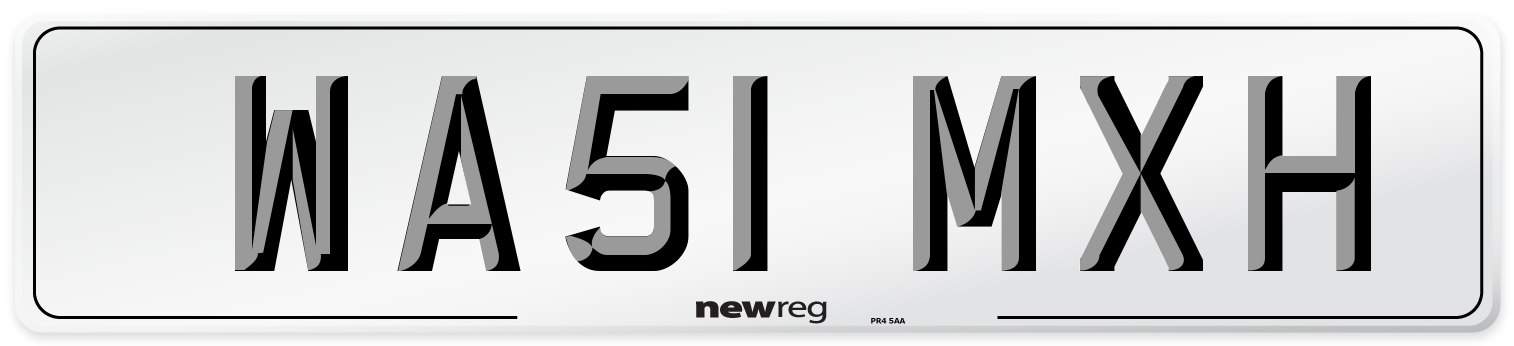 WA51 MXH Number Plate from New Reg